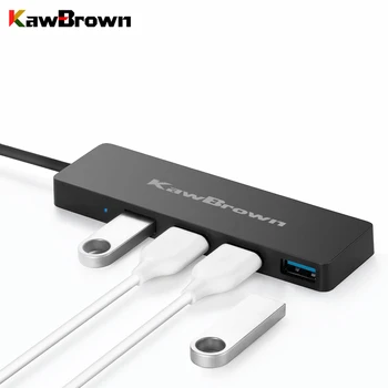

KawBrown 4 Ports USB 3.0 Hub USB 3.0 to USB 3.0 4 Ports Adapter Splitter USB Expander For Laptop PC Computer