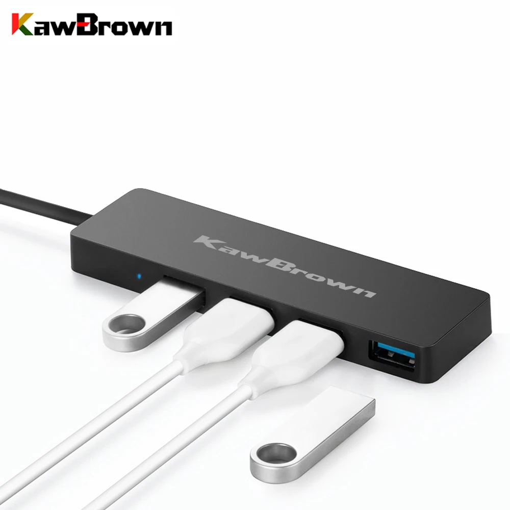 KawBrown 4 порта USB 3 0 концентратор к адаптер разветвитель расширитель для ноутбука ПК