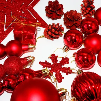 

60PCS Christmas Tree Decor Pendant Exquisite Decorative Creative Christmas Ball Gift Box Set for Home Hotel