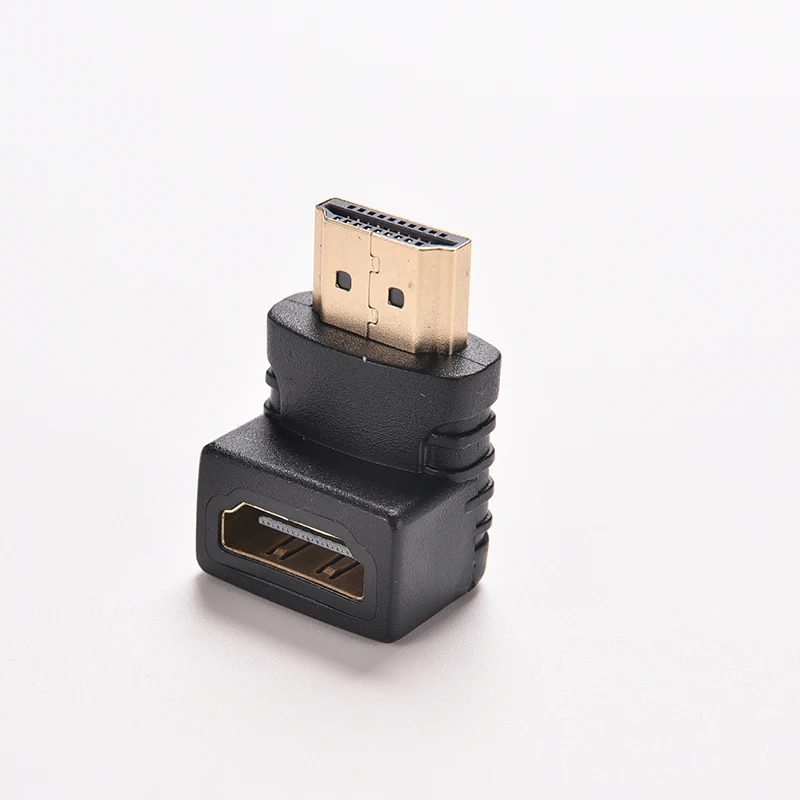 Прямой угол HDMI кабель адаптер папа к женскому ТВ разъем 90 градусов HD TV 1