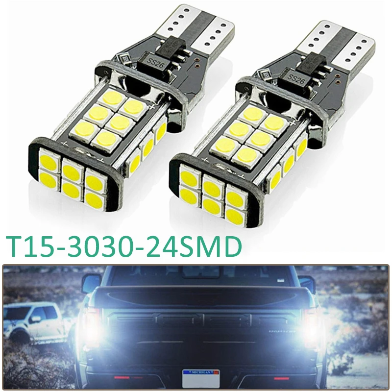 T15 W16W светодиодный T20 7440 лампы 3030 24SMD Canbus 1156 BAU15S BA15S светодиодный лампы для автомобиля фонарь стоп-сигнала поворота сигнальные огни супер яркий 12V