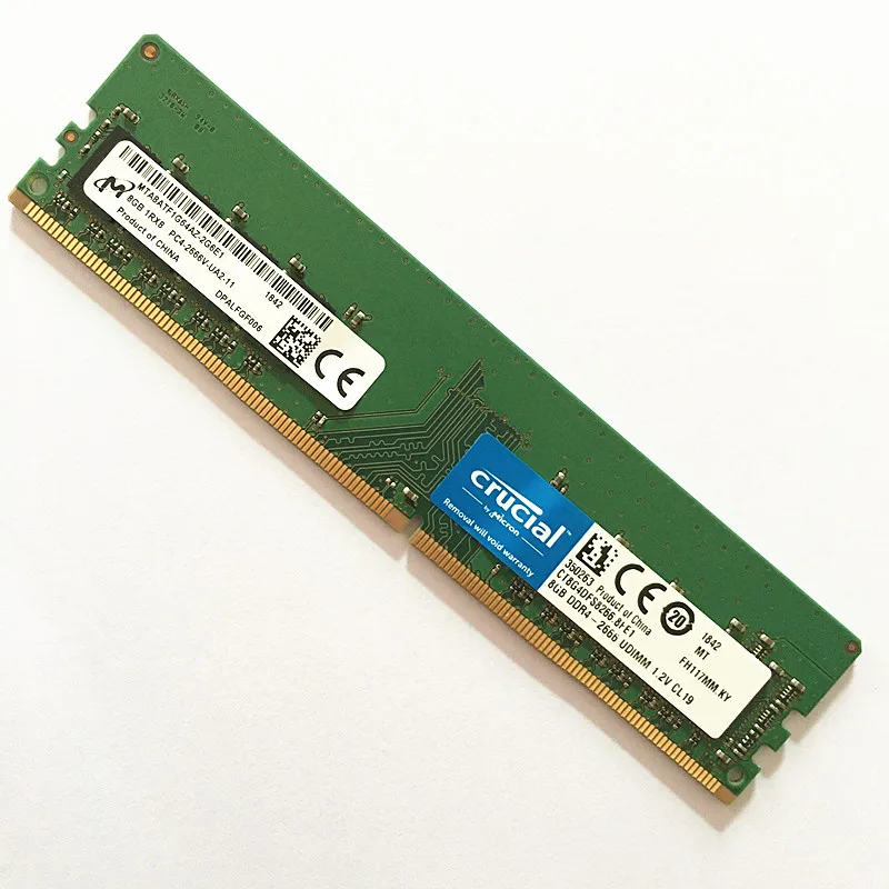 Memória Micron Crucial DDR4 Memória RAM DDR4 8GB 2666MHz Memória