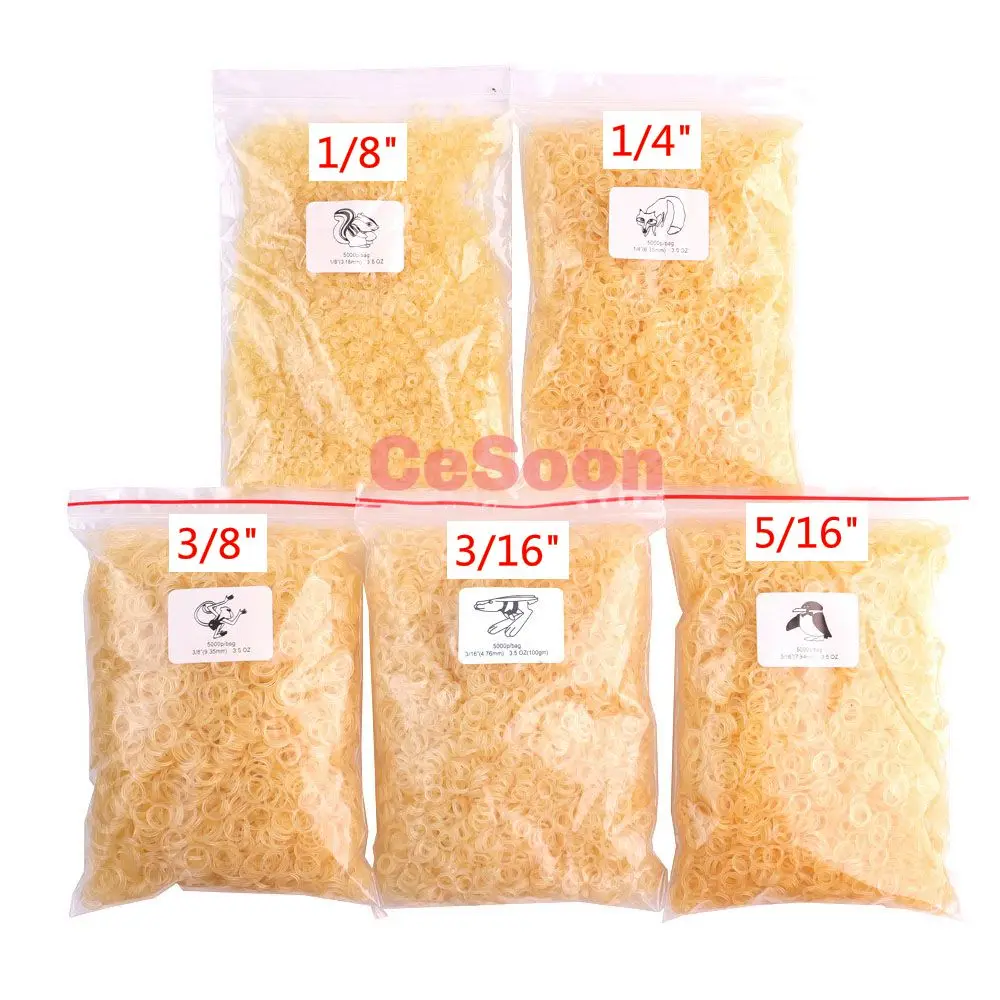 

5000Pcs/Bags Dental Orthodontic Rubber Bands Bulk Ortho Elastics Latex Braces 5 Sizes For Choice