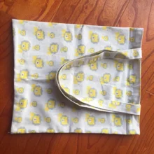 YILE хлопок лен эко хозяйственная сумка наплечная с принтом желтый Лев 9