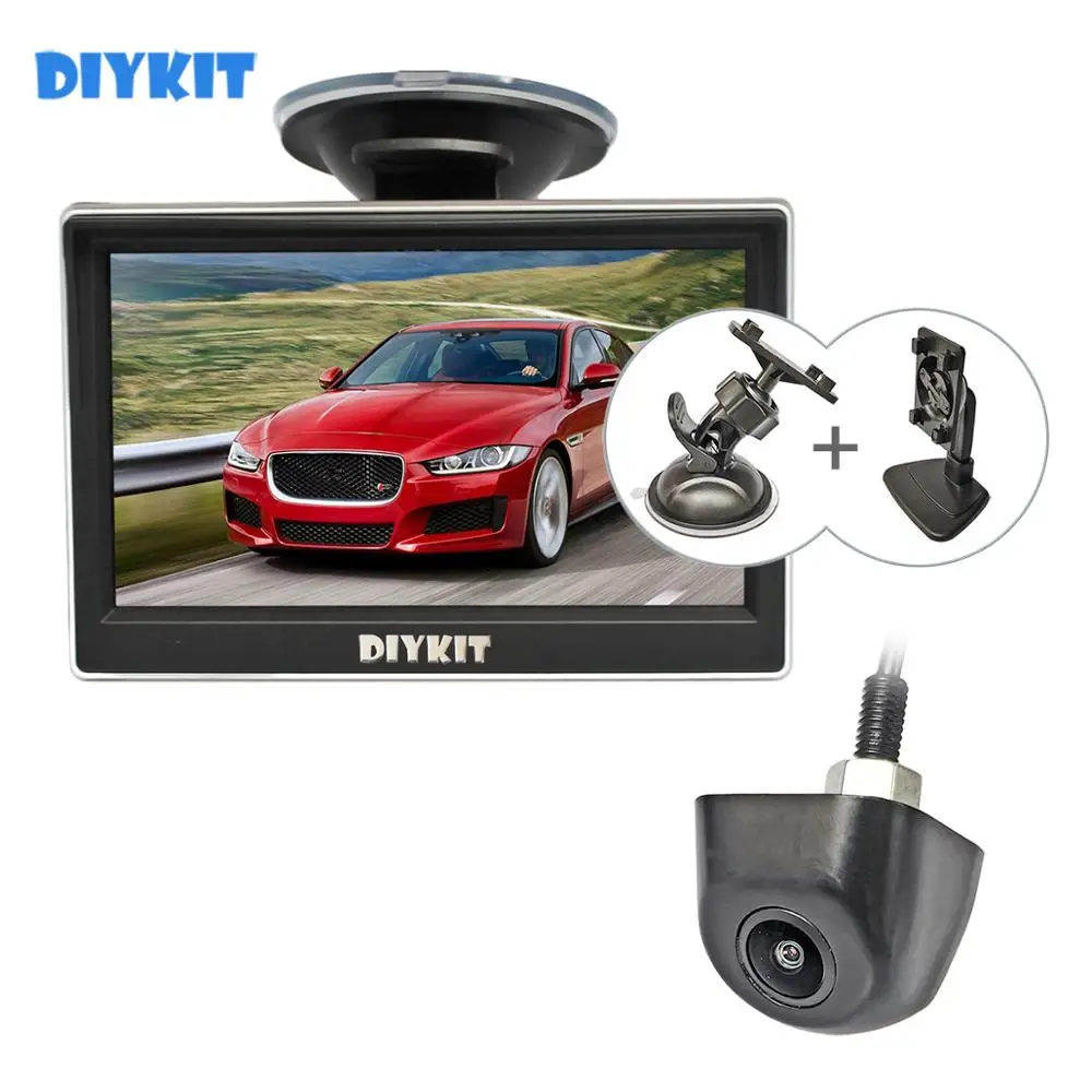Car Display Monitor Display Car Parking Monitor DIYKIT 5inch IPS AHD Monitor 1920*1080P HD 170 Degree Starlight Night Vision Backup Camera Vehicle Reverse for Car SUV MPV RV