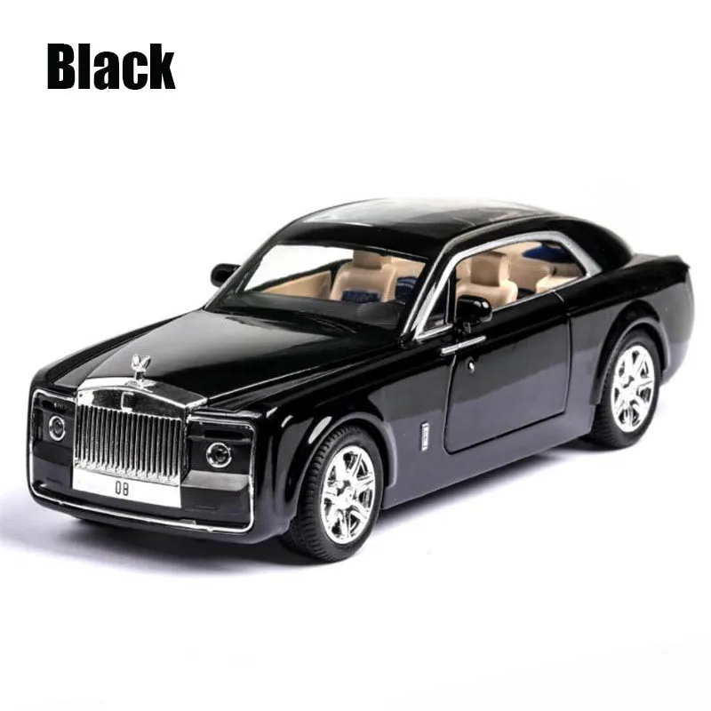 1/24 Diecasts& Toy Vehicles Rolls-Royce Sweptail модель автомобиля со звуком и светом коллекционная машинка игрушки для детей подарок brinquedos - Цвет: black no box