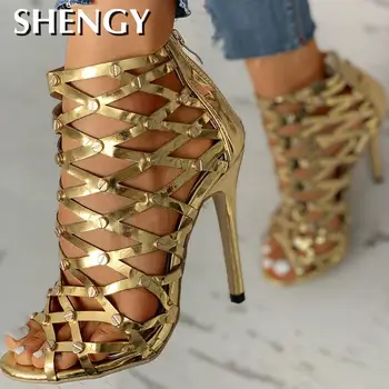 

Women Boots Microfiber macrame Shoes Autumn spring Med Heel Motorcycle Boots Ladies Boots hollow out Office Work Shoes