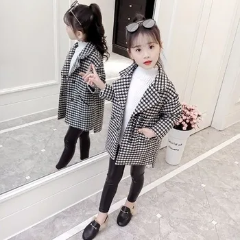 

Children Clothing Girls Spring and Autumn Models Woolen Coat Long Woolen Coat Children Autumn and Winter Clothing New Outerwear