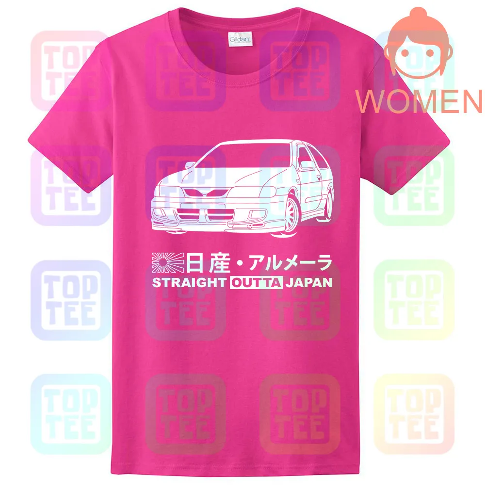 Women Rose GT-shirt Nissan Almera 2,0 GTi N15 '98-'00 футболка - Цвет: Women Rose
