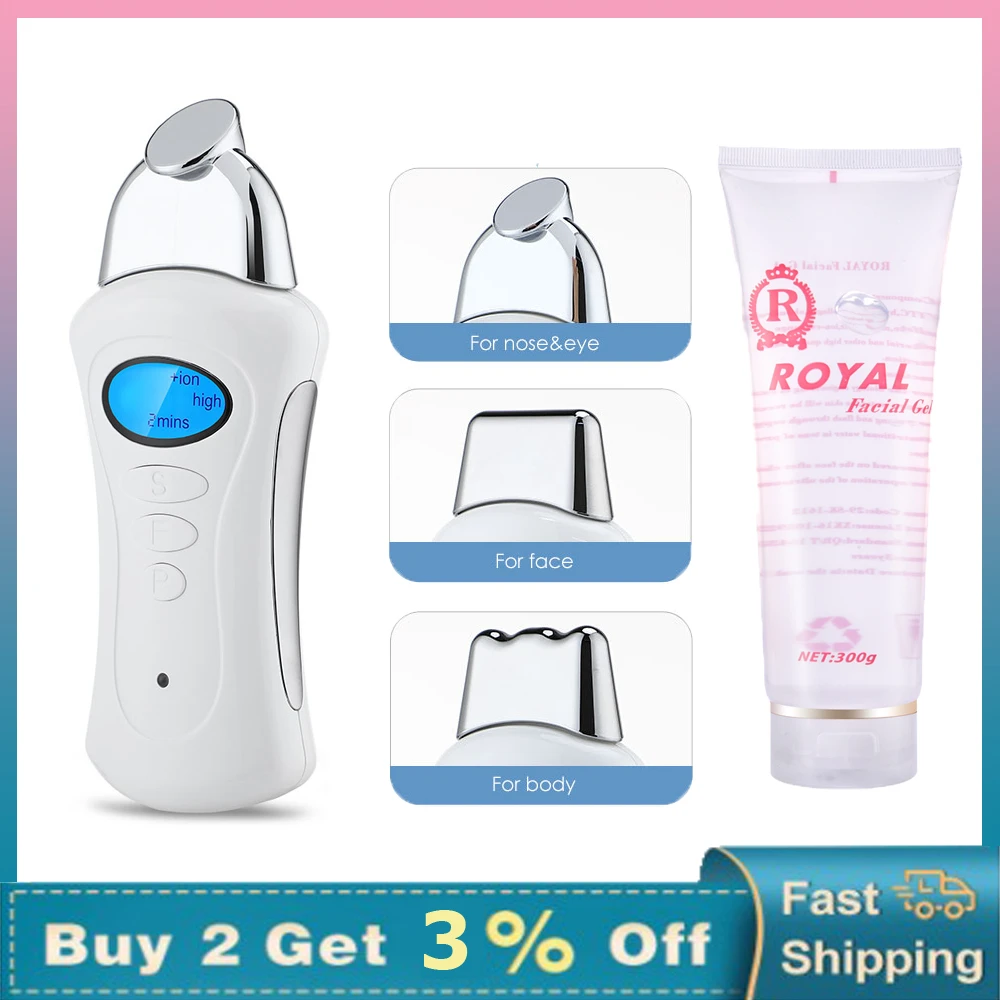 Microcurrent Ion Galvanic Mini Handheld Spa Device Massage Heads Usb