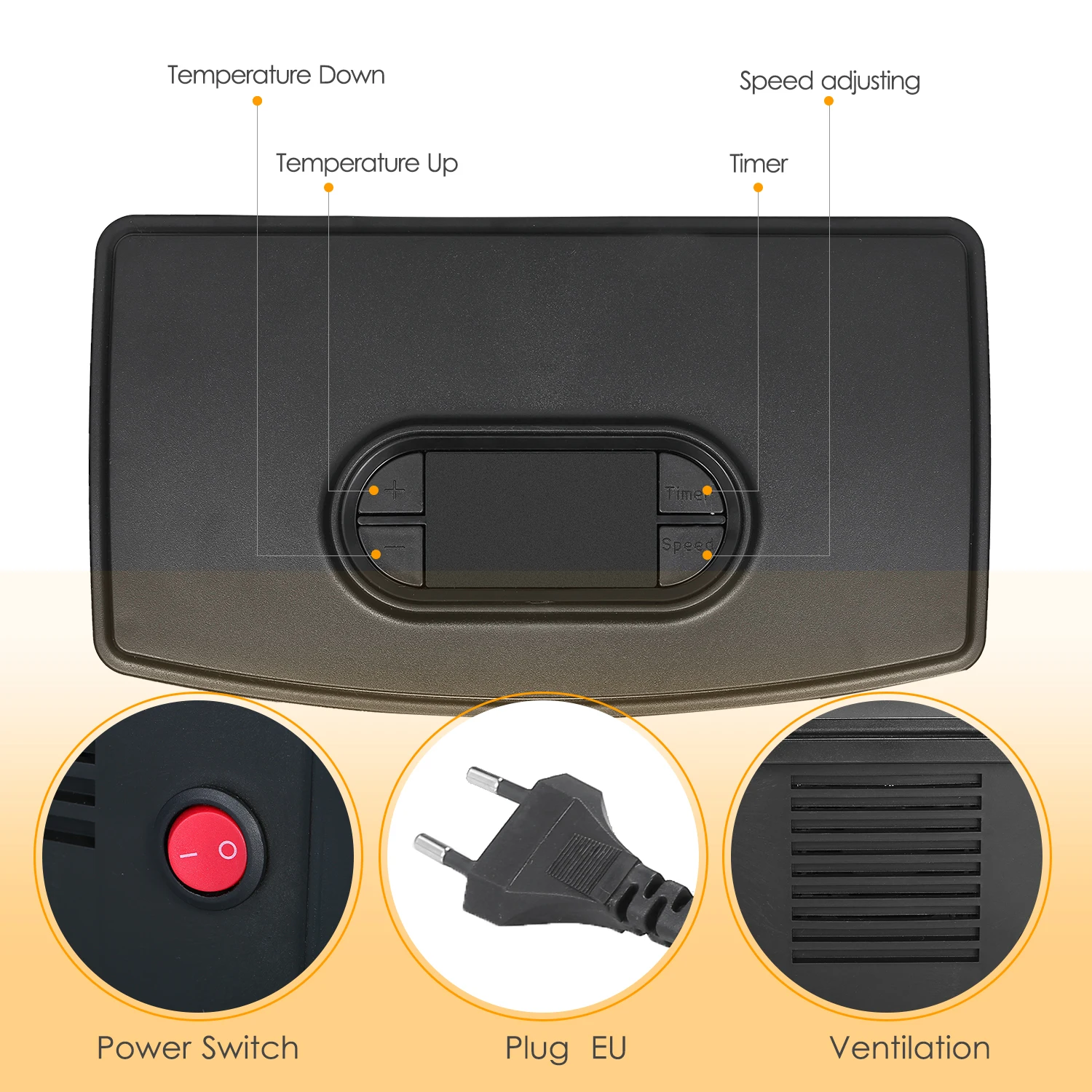 

Hot New 1000W Mini Electric Fireplace Warm Air Heater with Flame Effect for Winter Cold Weather 220V 50Hz Desktop Air Blower Fan