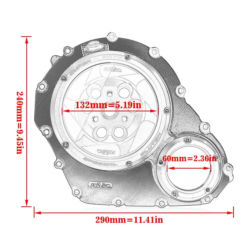 Clear Clutch Cover For Suzuki GSX-R GSXR 600 750 2006 - 2022 / GSX