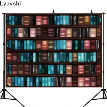 

Lyavshi photography backdrop books Wooden bookshelves background for photo studio new design camera backdrop
