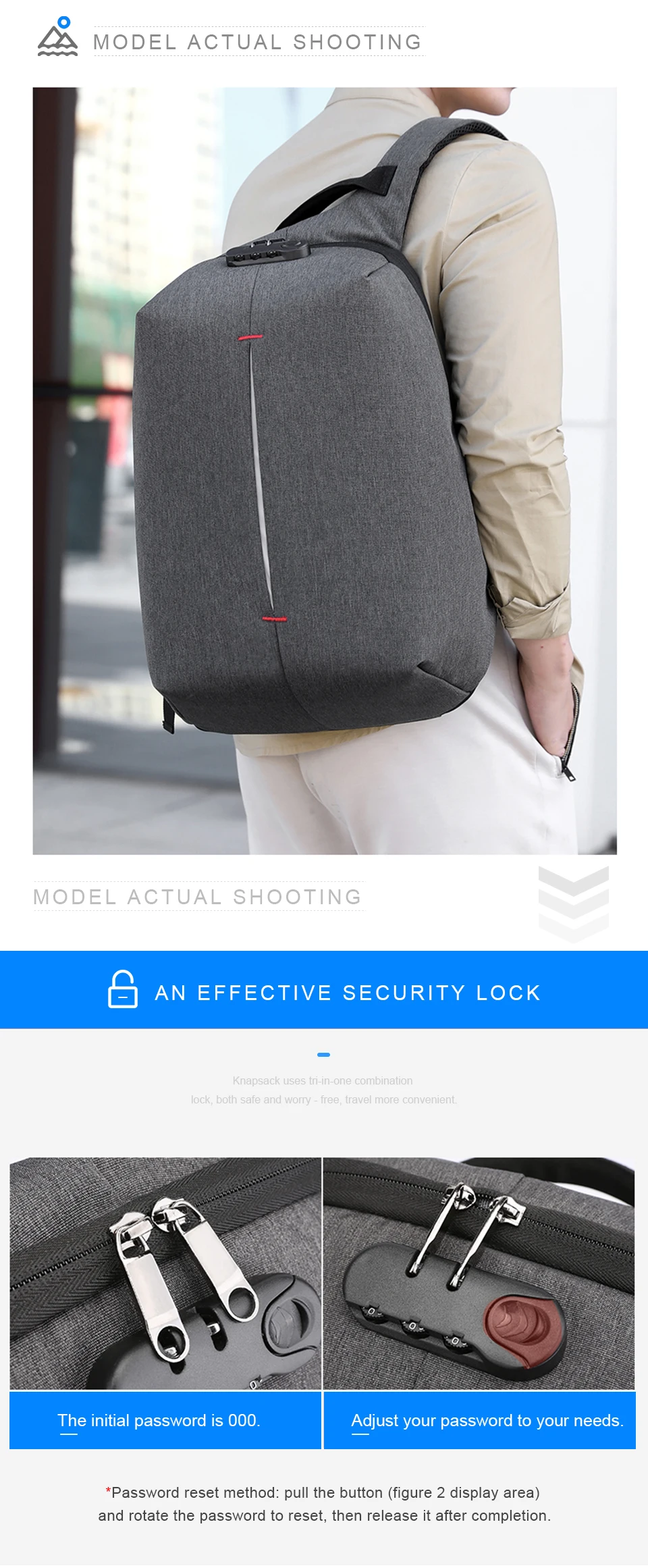 Laptop Backpack 15.6 Inch Notebook Back Pack Anti Theft Business Men Travel Bags Waterproof Male USB Charging Student Bagpack (2)