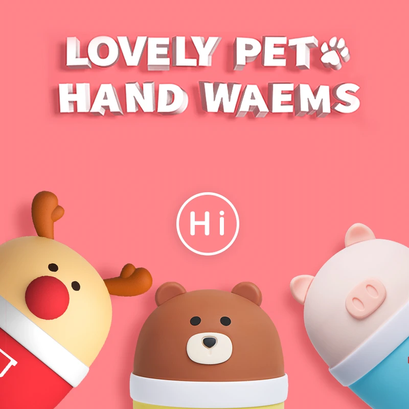 5200mAh USB Rechargeable Hand Warmer lovely Electronic Small Portable Hand Warmer Hot Instant Heating For Winter Chritmas Gifts