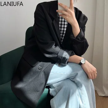 

Autumn Winter Coat Women Casual Wool Solid Jackets Blazers Female Elegant slim Double Breasted Blazers Coat Ladies mujer P099