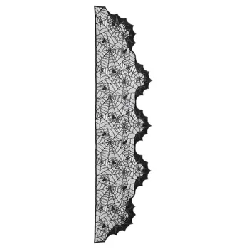 

Halloween Supplies Grid Spider Black Lace Net Tablecloth Festival Party Decor Dinner Cover Decoration NEW
