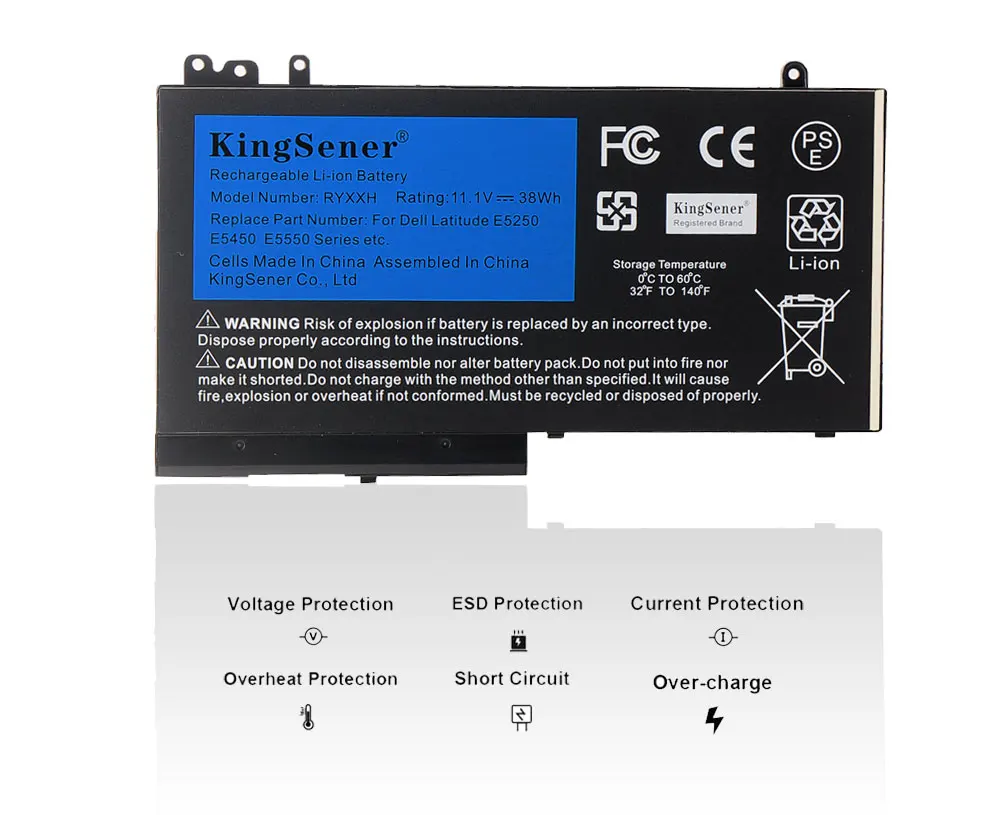 Kingsener 12 5000 11 Ryxxh Bateria do Portátil para Dell Latitude 3150 3160 3550 E5250 E5450 E5550 Notebook Série 9p4d2 11.1v 38wh - Imagem 5