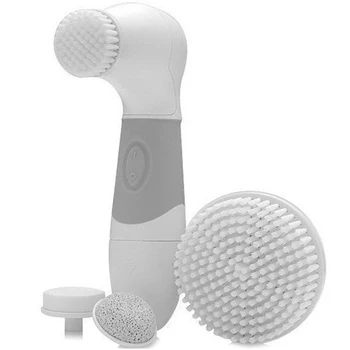 

Exfoliating Brush for Body - Bath Spa Massager Kit with 4 Attachments Electric Rotating Shower Back Scrubber Cordless & Waterpro