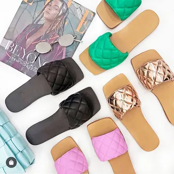 

Women Brand Slippers Summer shoes woman Slides Open Toe Flat Casual Shoes Leisure Sandal Female Beach Flip Flops Big Size 42