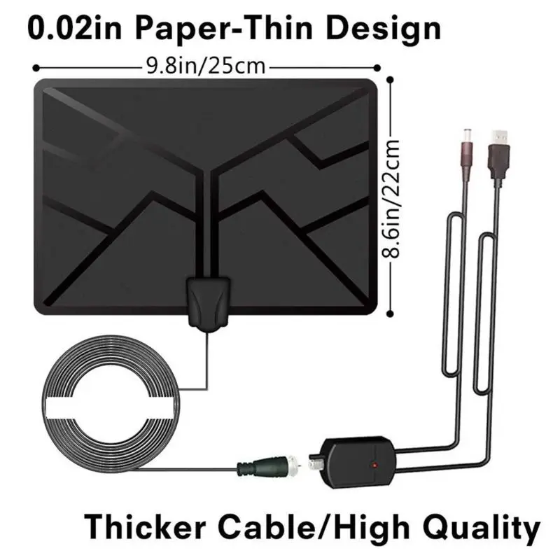 1 комплект черная Смарт Интернет цифровая HD ТВ антенна DVB-T2 Hd Чистый спутниковый ресивер ТВ антенна с USB усилитель сигнала