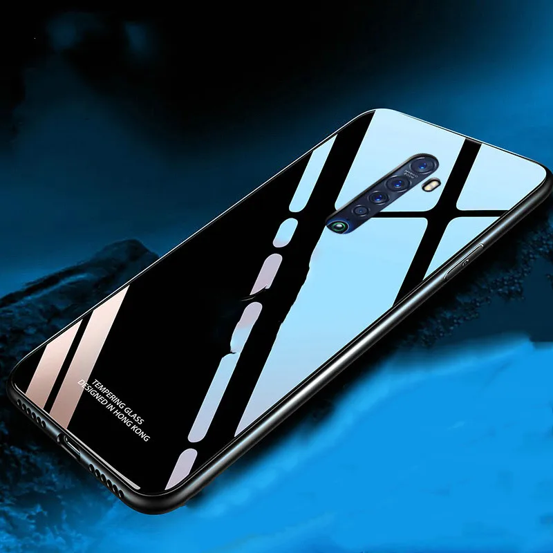 Для OPPO Reno 2F чехол Reno2 Z из закаленного стекла Жесткий ПК Мягкий ТПУ Рамка задняя