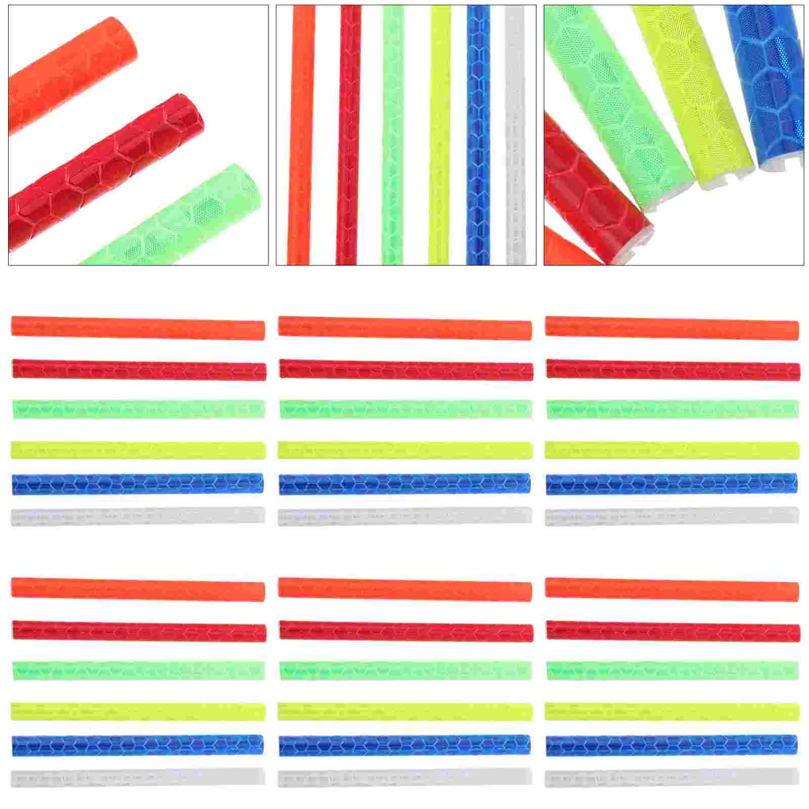 72pcs Creative Reflectors Bike Wheel Warning Strips Reflective Tubes | Спорт и развлечения