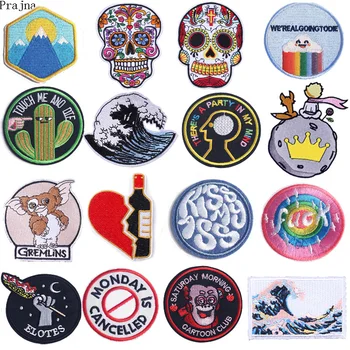 

Prajna Hippie Patches Band Rock Patch Letter Iron On Patches Cheap Embroidered Patches For Clothes Stripes Gizmo Gremlin Parch