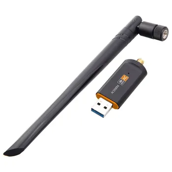 

AC 1200Mbps Wireless WiFi USB Adapter Dual Band 2.4/5Ghz with Aerial 802.11AC Network Card High Speed USB3.0 Receiver