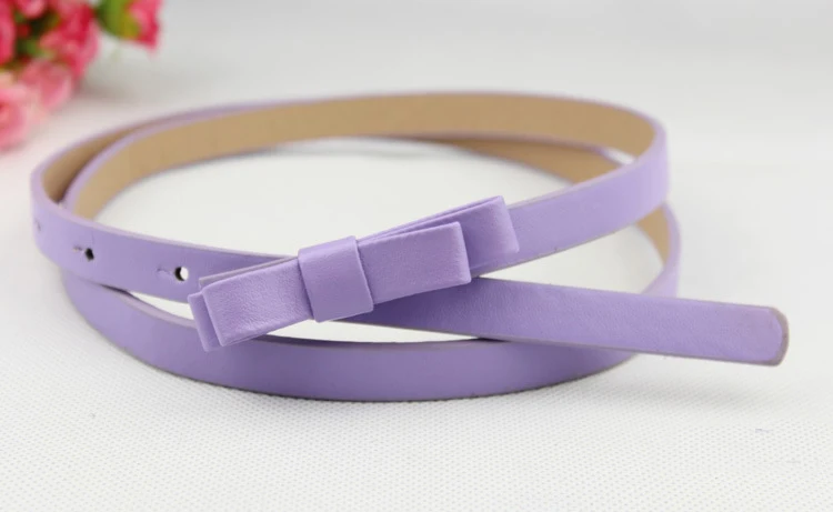 Purple Простая Пряжка ремень металлическая пряжка тонкий ремень классический дикий женский ремень Ремни Пояс для одежды аксессуары - Цвет: Purple