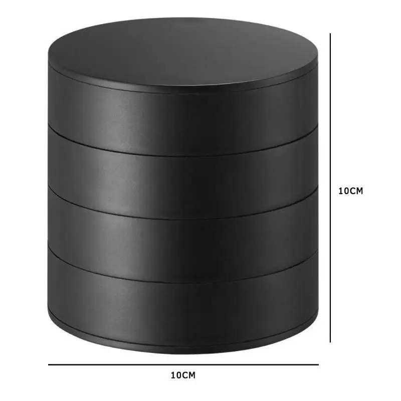 4-ярусный выставочный стенд для ювелирных украшений, шкатулка башни цилиндра 360 градусов поворотный косметический чехол Цепочки и ожерелья браслет серьги кольцо коробка для хранения