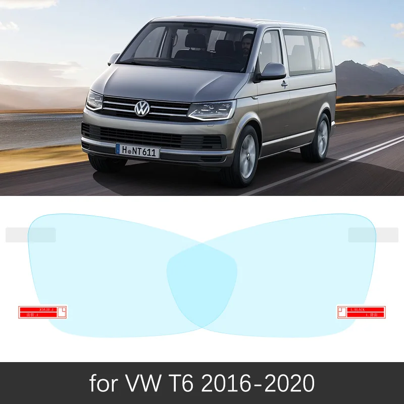 for VW T5 T6 Volkswagen Transporter Multivan 2010~ Full Cover Rearview Mirror Anti-Fog Rainproof Anti Fog Film Accessories - Название цвета: VW T6 2016-2020