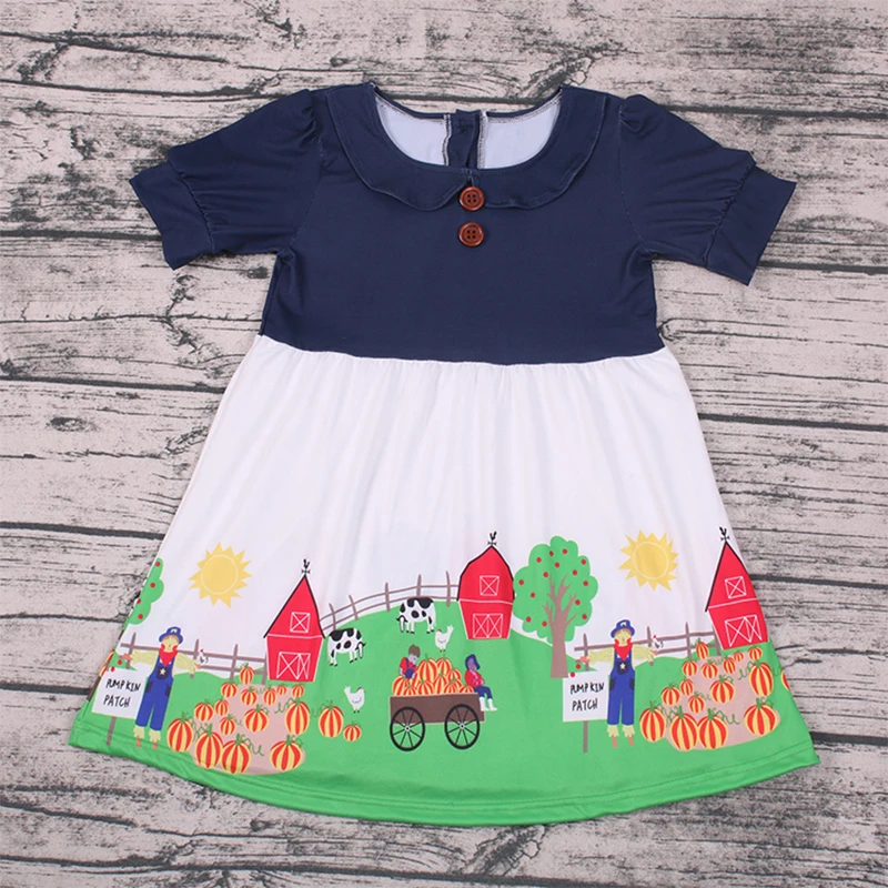 Летние платья для девочек; Новинка г.; детская одежда для девочек; милое платье принцессы из молочного шелка с короткими рукавами и рисунком коровы