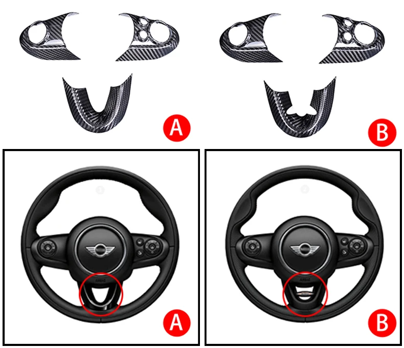 Декоративная крышка рулевого колеса автомобиля, обрезная рамка, модификация для MINI Cooper F54 F55 F56 F57 F60, автомобильные аксессуары для интерьера