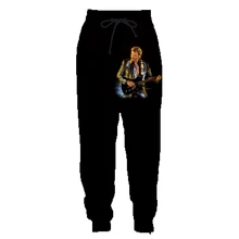 Мужские спортивные штаны с объемным принтом «Johnny Hallyday», готические повседневные длинные штаны для бега, повседневные свободные черные брюки с эластичной резинкой на талии для мальчиков