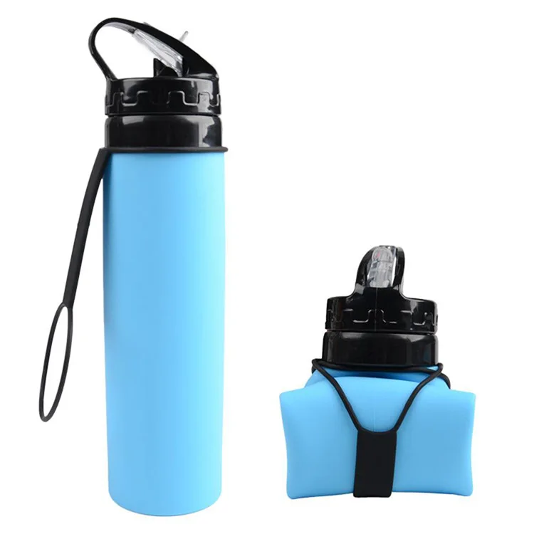 

Silicone Folding Kettle New Products 600ml Silica Gel Portable lv xing ping Outdoor Sports Kettle