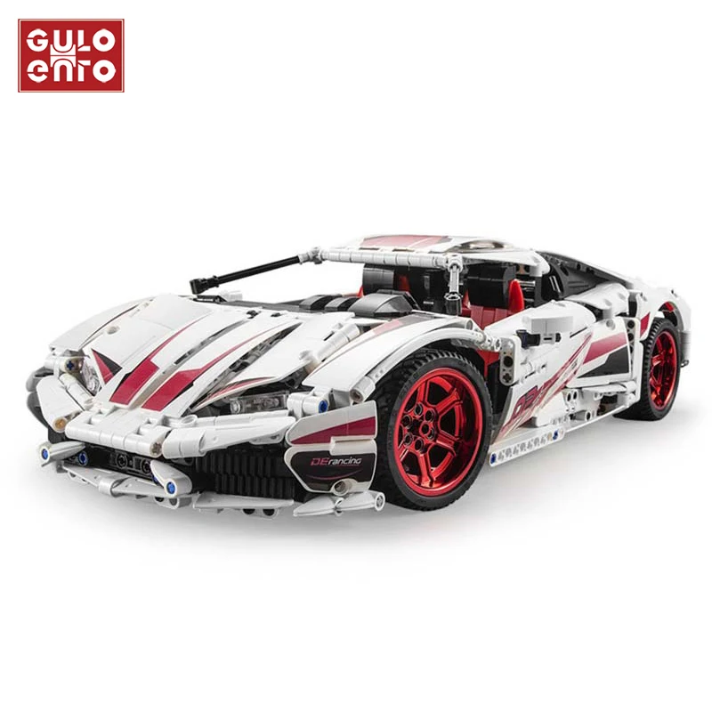 1696 шт. высокотехнологичная модель спортивного автомобиля LP610 Super Racer строительные