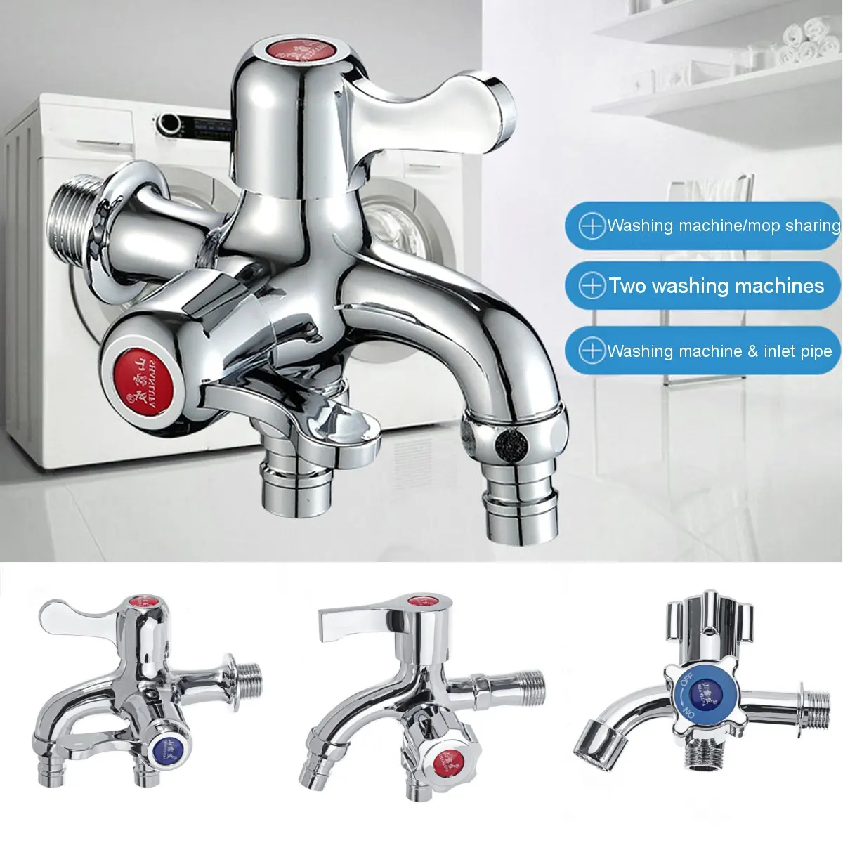 1 2 Single Cold Faucet Multifunction Washing Machine Faucet Sink
