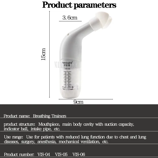 Lung Breathing Trainer Inspiratory Expiratory Muscle Exerciser DrugFree Respiratory Therapy