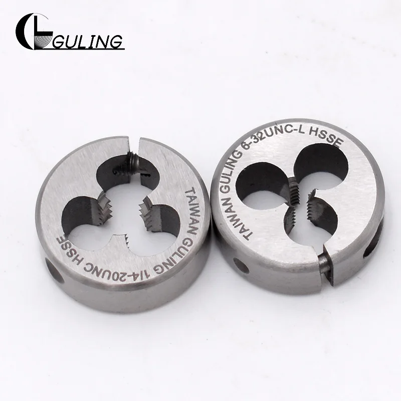 

HSSE American Left Adjustable Round die UNC UNF 4-40L 6-32L 8-32L 10-24L 1/4-20L 5/16-18L 3/8-16L 1/2-13L For Stainless Steel