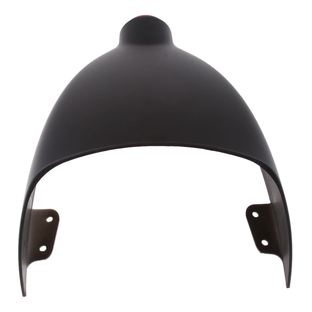 Motorcycle Rear Seat Cowl Cover with LED Light Lamp for Cafe Racer - Matt Black