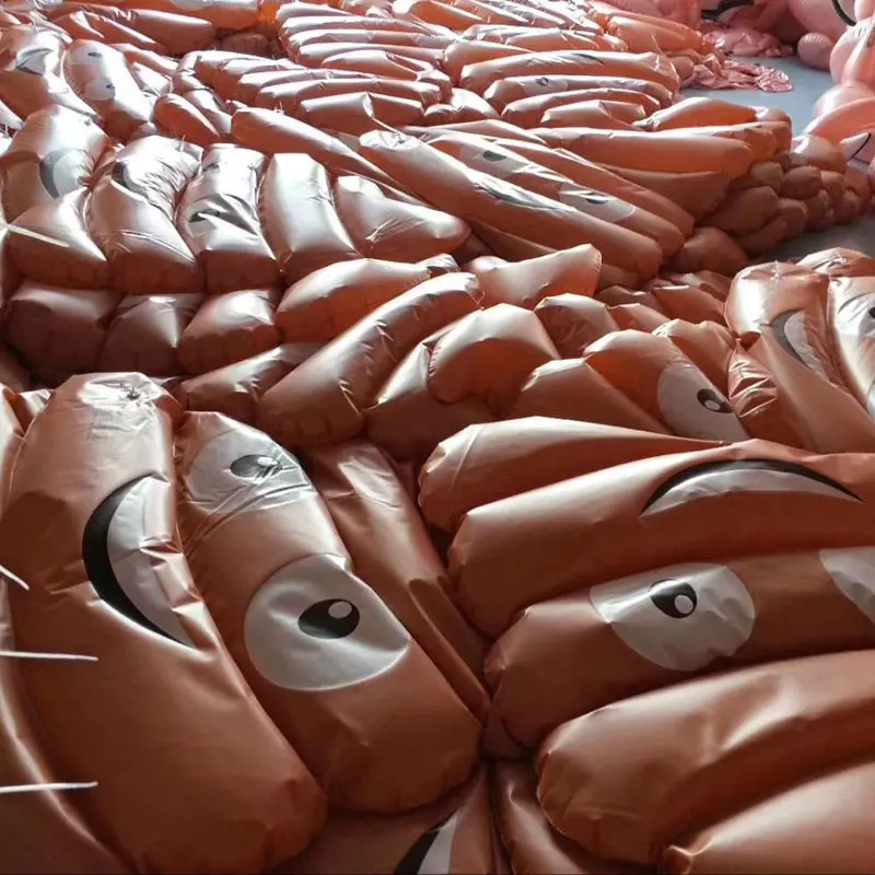 Стиль мультфильм fecal floatation безвредный ПВХ для окружающей среды воды взрослых супер толстая водная плавающая кровать большой круг плавания