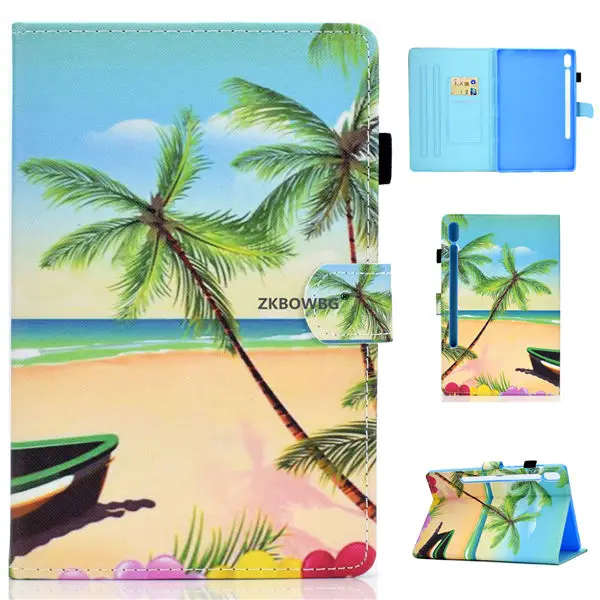 Из искусственной кожи чехол для Samsung Galaxy Tab S6 10,5 дюймов SM-T860 T860 T865 10," Планшет милый мультфильм красочный термополиуретановая накладка на заднюю панель