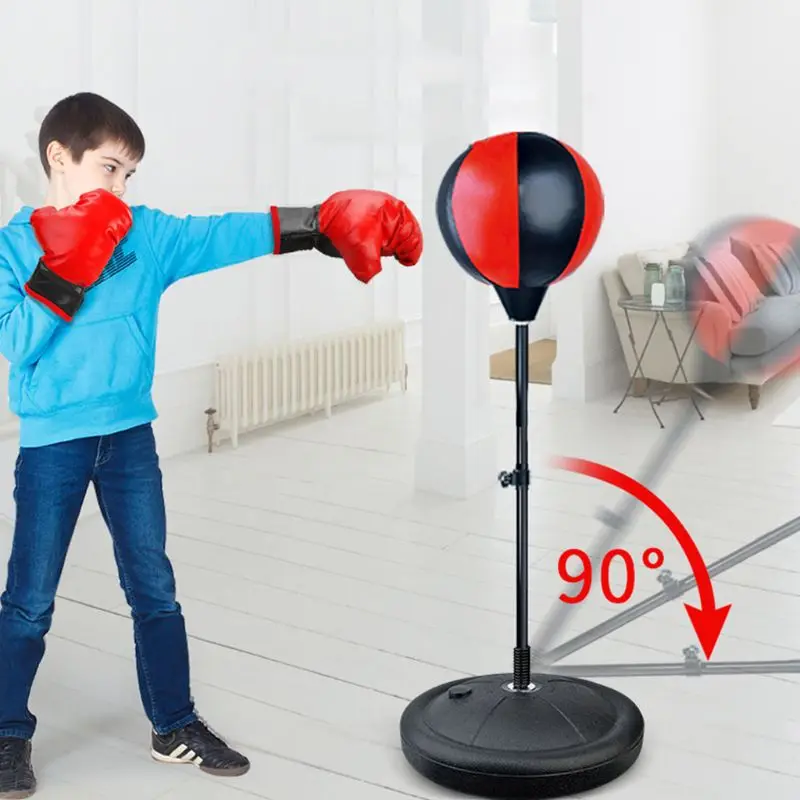 Перфоратор для занятий спортом, комплект с перчатками KidsHobby детская боксерская груша