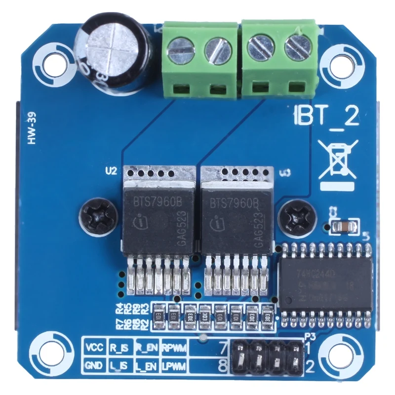 Полупроводниковый двигатель драйвер Авто BTS7960 43A h-мост ШИМ привод для Arduino Горячий