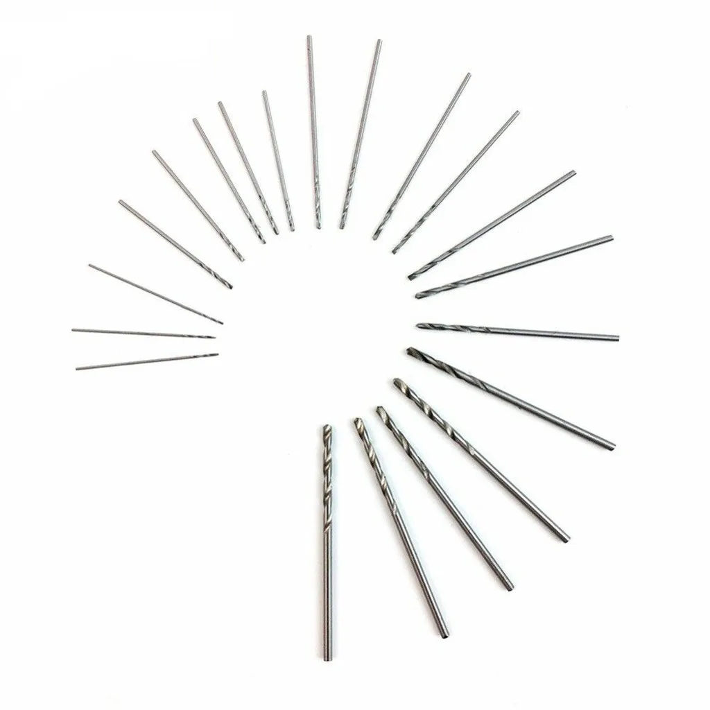 20 шт Мини-сверло высокоскоростное стальное микро-сверло набор сверл 0,3 мм-1,6 мм инструменты для ремонта крошечные микро-сверла инструменты