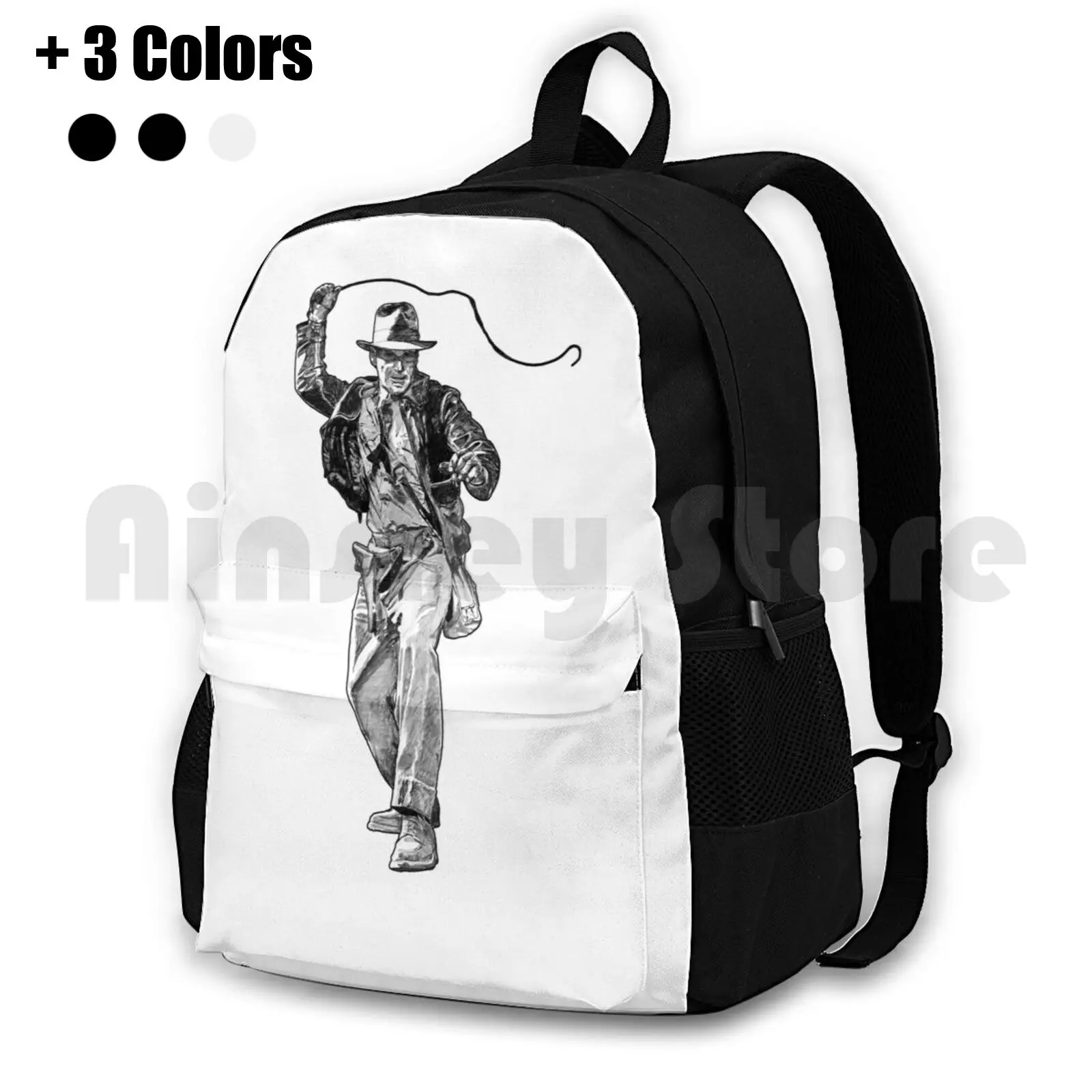 Indiana Jones Zaino Da Trekking All'Aperto Con Disegno A Mano Borsa Sportiva Da Arrampicata Indiana Indiana Jones Film Disegno A Mano Persone