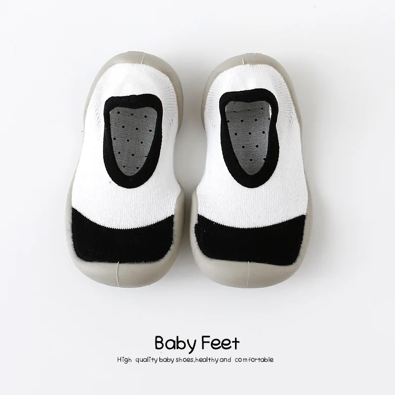 Unisex Toddler First Walker Baby Shoes First Shoes Baby Walkers Baby Girl Kids Soft Rubber Sole Baby Shoe Knit Booties Anti-slip