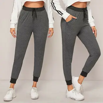 

Fashion Women High Waist Pants Trousers Fitness Ladies Girl Casual Pants Capris