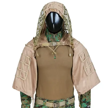 

Military Tactical Viper Hood Sniper Ghillie Suit Hunting Camouflage Jacket Men CS Bird Watching